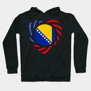 Bosnian American Multinational Patriot Flag Series (Heart) Hoodie